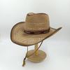 Nuevo sombrero de paja de vaquero occidental unisex estilo nacional sombrero jazz sombrero para el sol sombrero de sol para exteriores sombrero casualNuevo sombrero de paja de vaquero occidental unise