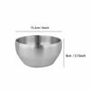 IMEEA Rice Bowls, Stainless Steel, Ramen Bowls, Noodle Bowls for Udon, Soba, and Buckwheat Noodles, Heat-Resistant, Double-Layered, 15.2cm, Set of 2,
