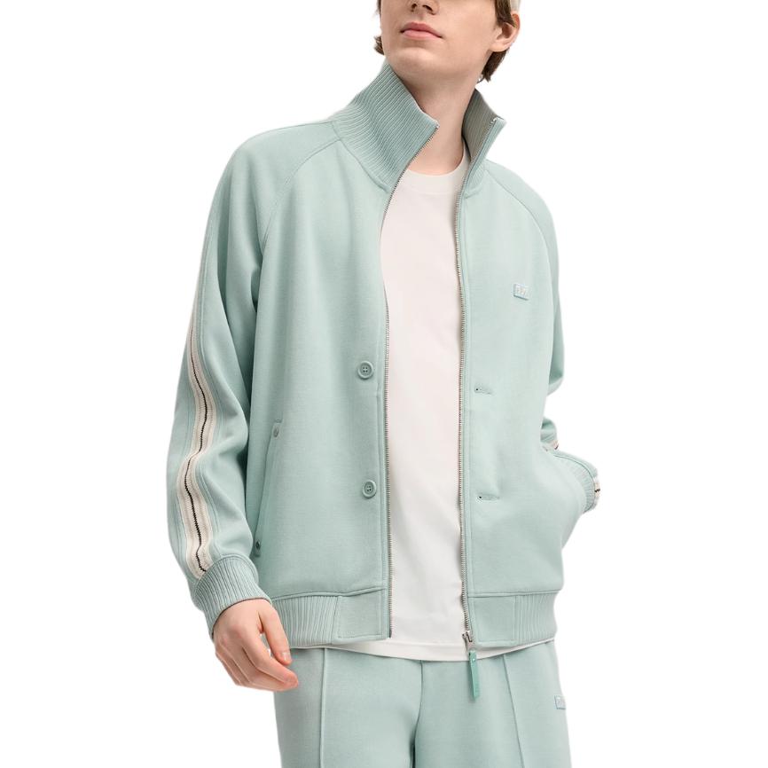 Fila Original Logo Loose Casual Polo Jacket Men Jackets Green F51M519501F-LG