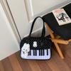 School bag: Korean polka dot piano retro filter, sweet girl niche shoulder bag, gentle playful, girly dual-use backpack