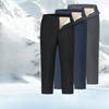 Plus Velvet Pants Men's Autumn and Winter Loose Men's Casual Pants Elderly Winter Clothes Thick Cotton Pants Outer Wear