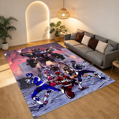 Power Rangers Living Room Nonslip Area Rug Soft Carpet For Bedroom Game Playroom Sofa Office Home Decor Doormat Christmas Gift C9303