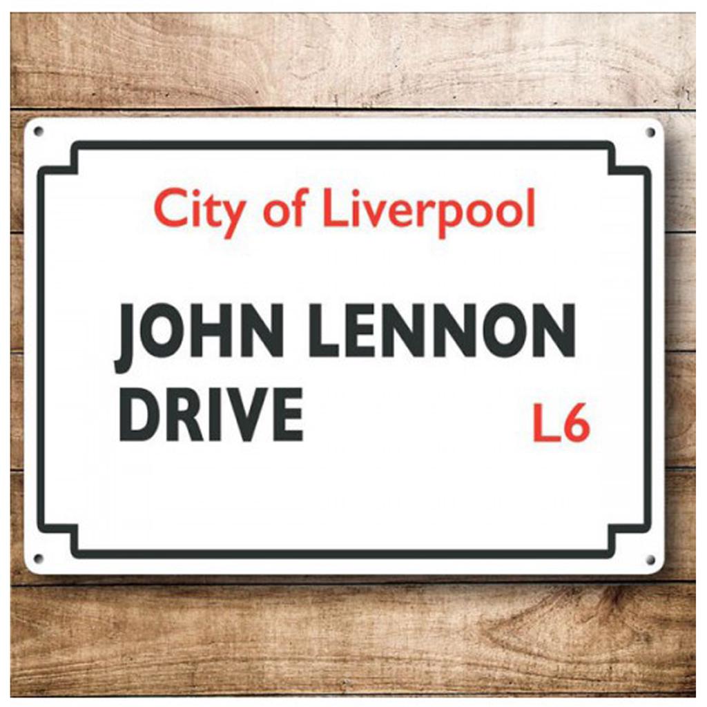 Les Trésors De Lily [Q5119] - Retro Metal Plaque 'John Lennon Drive' - 20x15 Cm