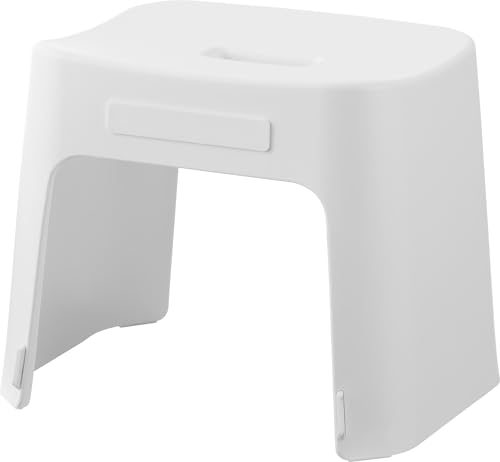 Yamazaki Tower Bath Chair, Easy-to-Wash Magnetic Bath Chair SH26, White, W33 X D27 X H26cm, Floating Storage, Easy To Clean, Model 1651