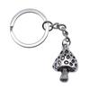 Pendants Mushroom Charm Branch Keychain Leaf Key Ring 28mm