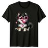 Puppy Dog Sunglasses Bubblegum Animals Dogs Mens T-Shirt Womens Tee Graphic