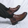 Men’s Motorcycle Boots Retro Street Style Dress Chelsea Boots Tuxedo Wedding Brown Men Ankle Boots