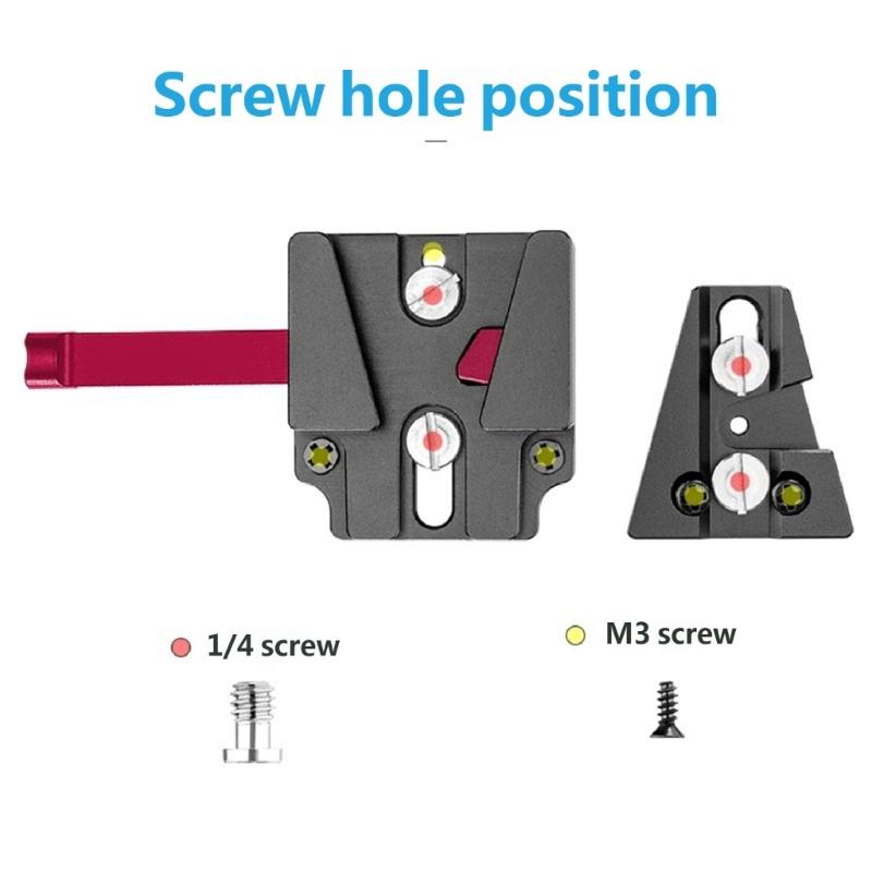 Quick Release Mounting Plate for Camera Cage Featuring V Type Design Aluminum Alloy for Fast Setup in Studios