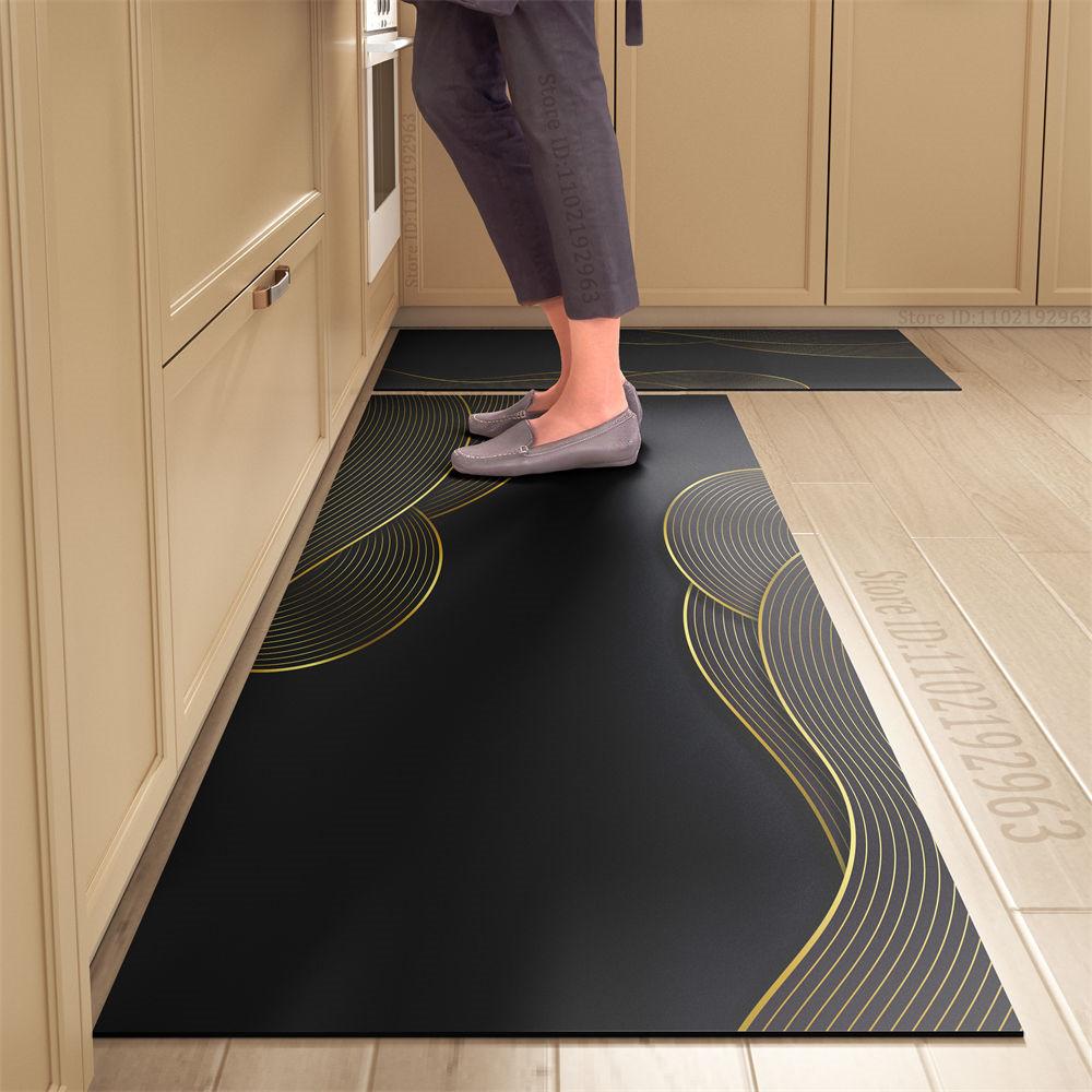 

Non-slip Kitchen Mat Long Crystal Velvet Carpet Absorbent Foot Mats for Living Room Bedroom Small Rugs 60*90cm