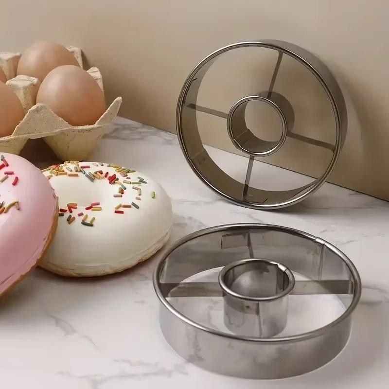Diy Stainless Steel Donut Mold Cake Decorating Baking Tools Desserts Bread Cutter Maker Kitchen Home Baking Supplies