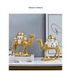 Camels Figurine with Mosque Tower Resin Camels Statue Ornament for Ramadans Eid Mubarak Home Decors Collectibles Gift