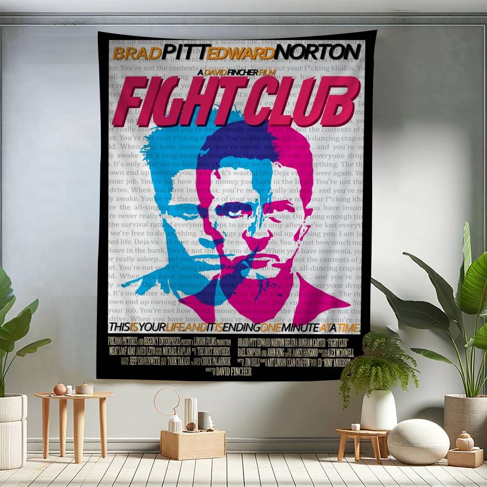 Movie Fight Club Colorful Tapestry Wall Hanging Hanging Tarot Hippie Wall Rugs Dorm Wall Art Decor