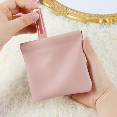 Bolsa con Cierre a Presión Mini Neceser de Cuero Sintético Impermeable Organizador Autocerrable para Monedas Joyas Tarjetas Lápiz Labial Llaves
