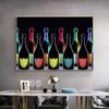 Champagne Bottle Wall Art Canvas Painting Luxury Poster Wine Bottle Print Picture Modern Home Room Wall Decor Unframed