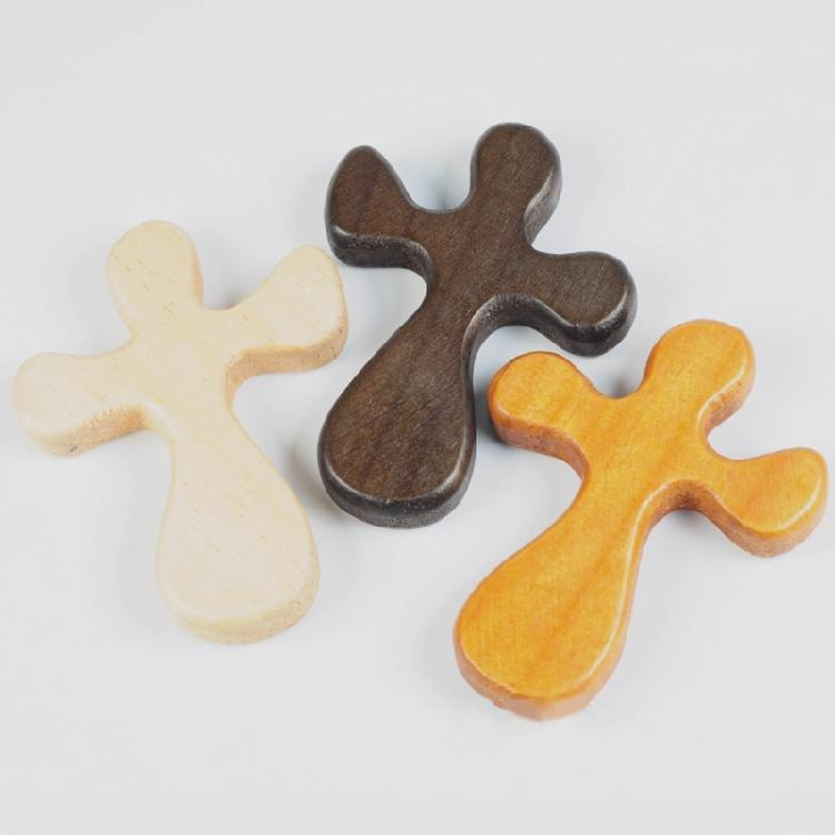 Wood Holding Crosses Prayer & Meditation Cross Religious Gift for Kids Adults