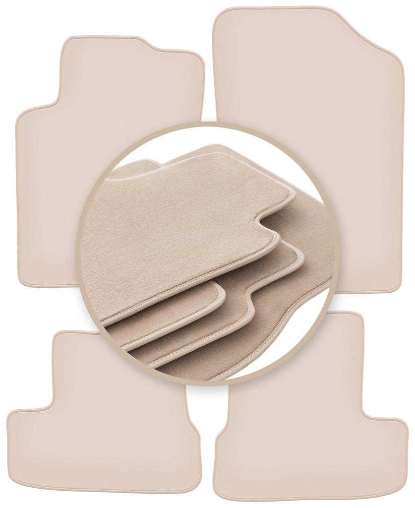 PREMIUM beige Fußmatten für: Peugeot 207CC Coupé, Cabrio 2006-2012