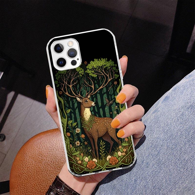 Hjortjakt Camo Phnoe Fodral för Iphone 17 Air 16 11 12 13 Mini 14 Plus 15 Pro Max 7 8E SE 2020 16ProMax Telefonfodral Coque 17 Ai