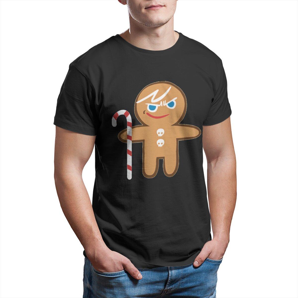 

Gingerbrave Cookie Run Kingdom Men Polyester T Shirt Vintage Grunge ONeck TShirt Harajuku Streetwear 4XL
