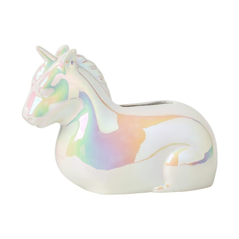 Light Luxury Colorful Unicorn Tissue Box Creative Home Living Room Coffee Table Desktop Decoration Ornament High Value Paper Box