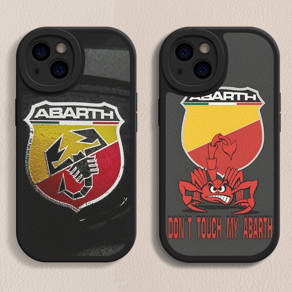 Italy Famous Car A-ABARTH Logo Phone Case Hard Leather For IPhone 14 13 16 Mini 15 14 11 12 Pro Max Plus Fundas