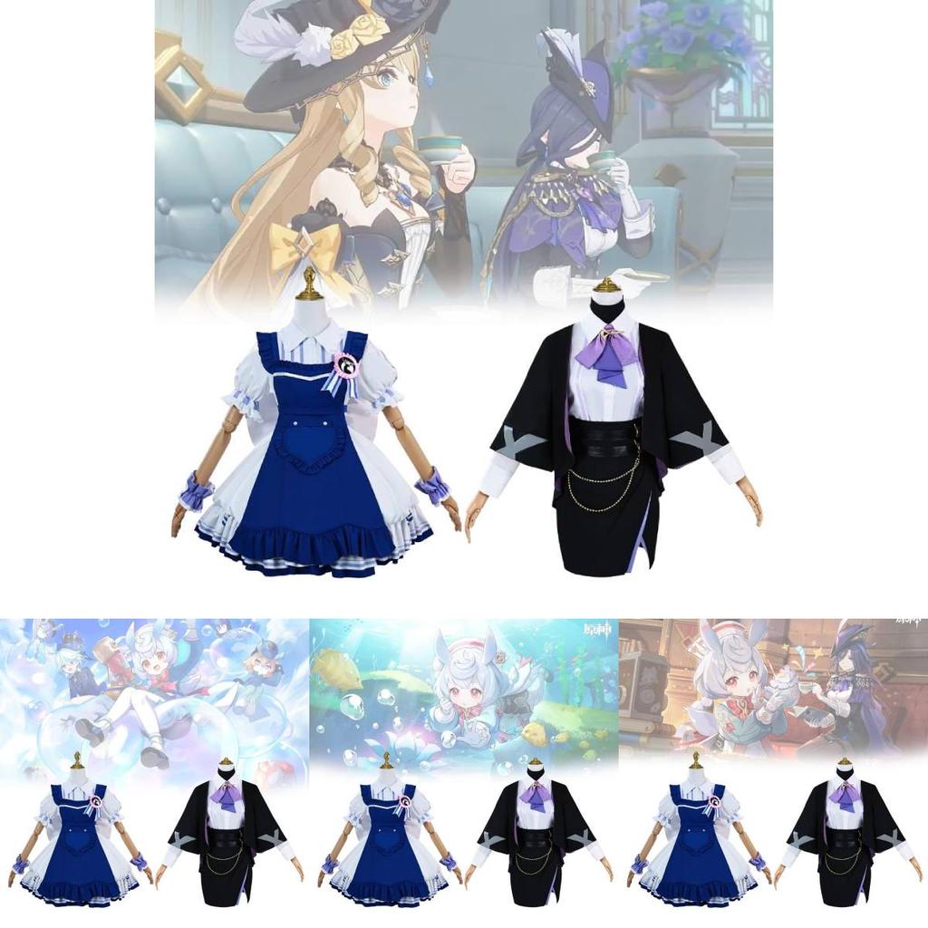 Genshin Impact Cosplay Outfit For Klee Featuring Cute And Vibrant Blue And Black Colors