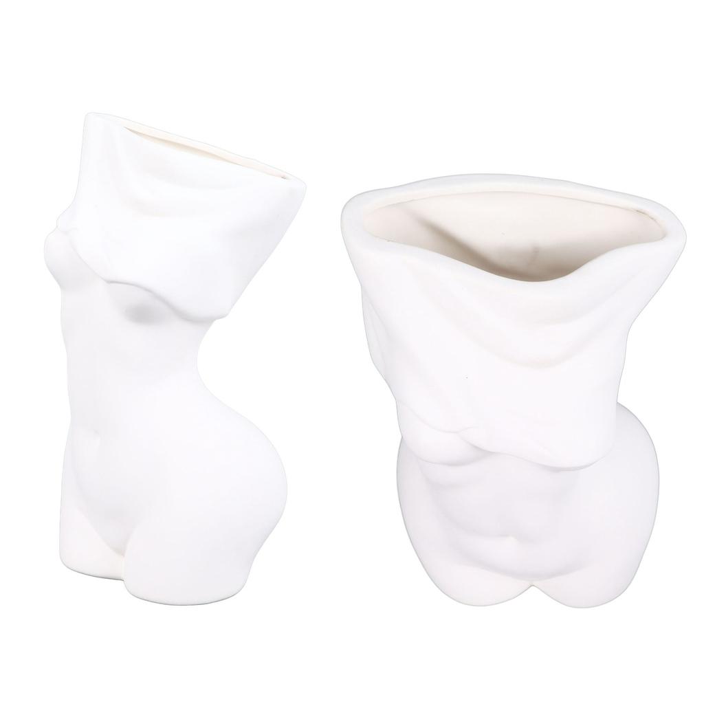 Feminine Body Vase Ceramic Modern Decorative Feminine Curve Flower Vase for Bedroom Living Room
