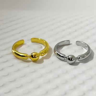 Einfacher Modischer Offener Perlenring im Koreanischen Stil für Damen