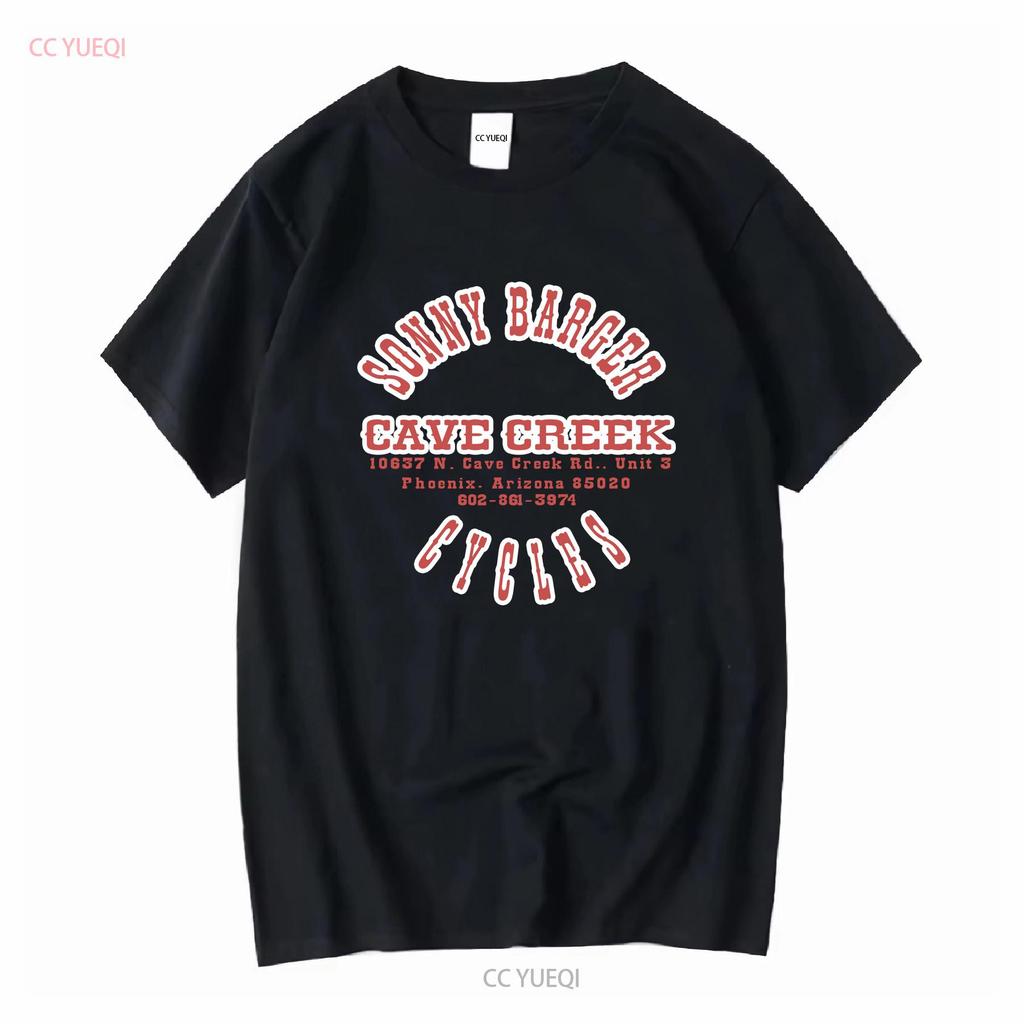 Sonny Barger Cycles Cav3 Creek T Shirt Black Cotton Funny Vintage For Men Long or Short Sleeves Vintage Washed Designer Clothes