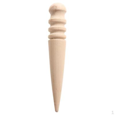 Leathercraft Wood Edge Slicker Round Burnisher Tool for Leather