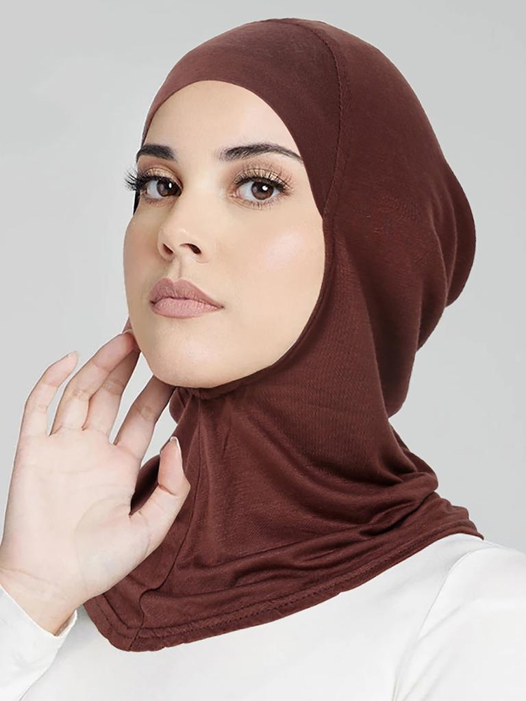 Muslimský turban Plné zakrytí Islámské čepice Podšátek Vnitřní Dámská hidžábová čepice Šátek na hlavu Dlouhá šála Omotávka Krk Hlava Čepice Bonetka