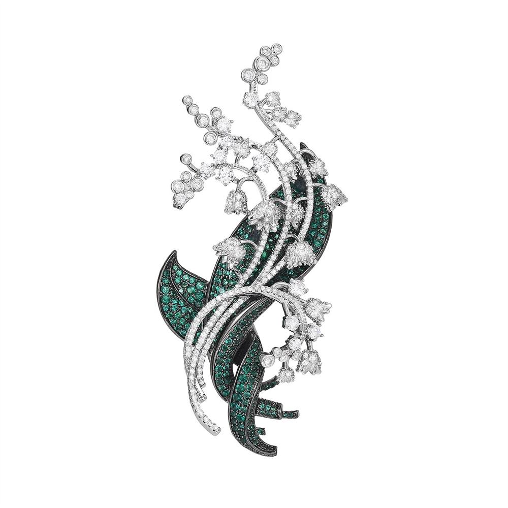 Retro Heavy Industrial Leaf Brooch, High-end, Fashionable, Elegant, Grand, Versatile and Exquisite Evening Dress, Corsage