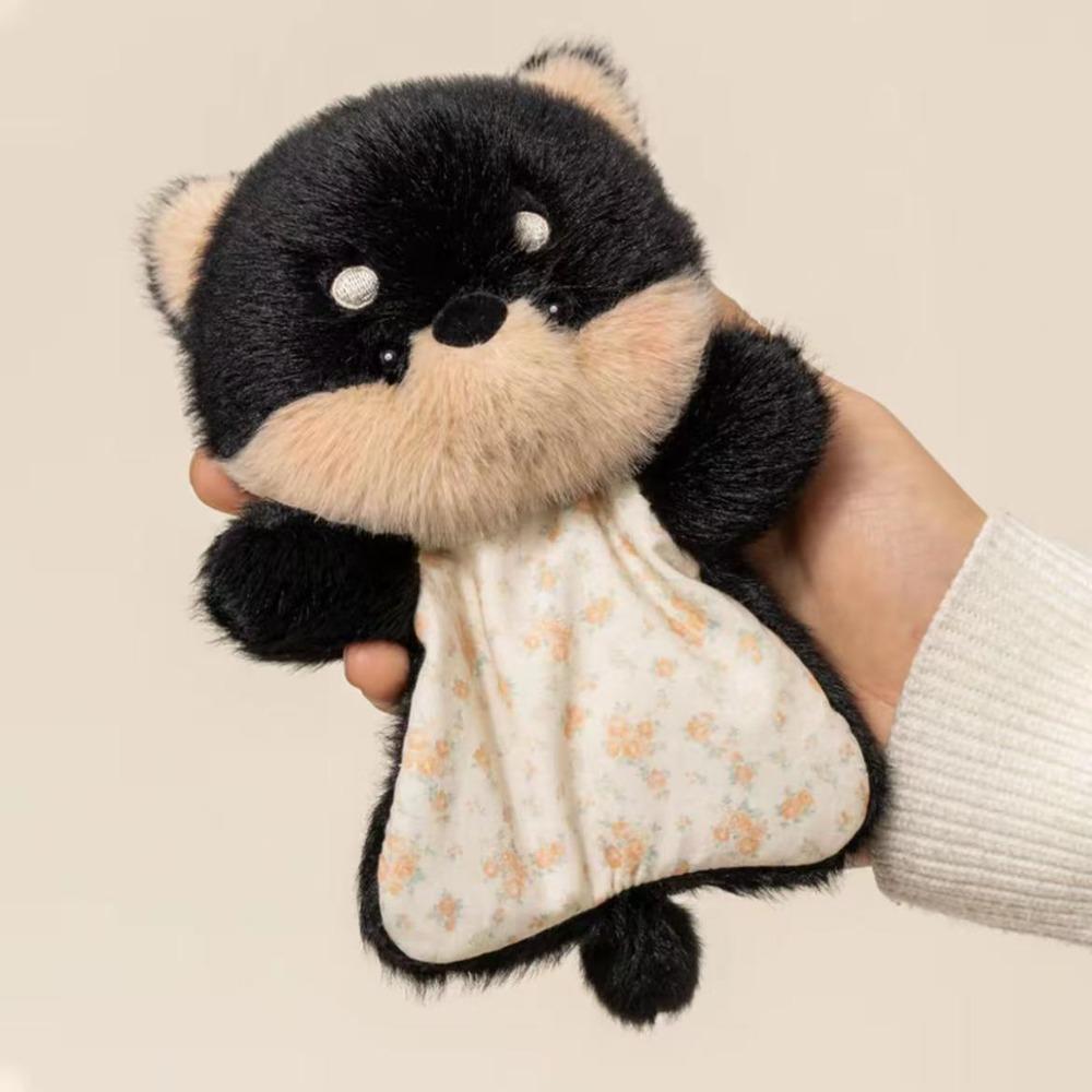 

Fluffy Texture Cute Animal Plush Toy Soft Decompression Bean Stuffed Toy Birthday Gift Black Dog