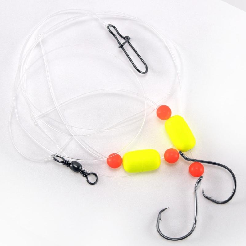 3pack Saltwater Ready Fishing Leader High Strength Anti Corrosions Nylons with Multiple Hook Size