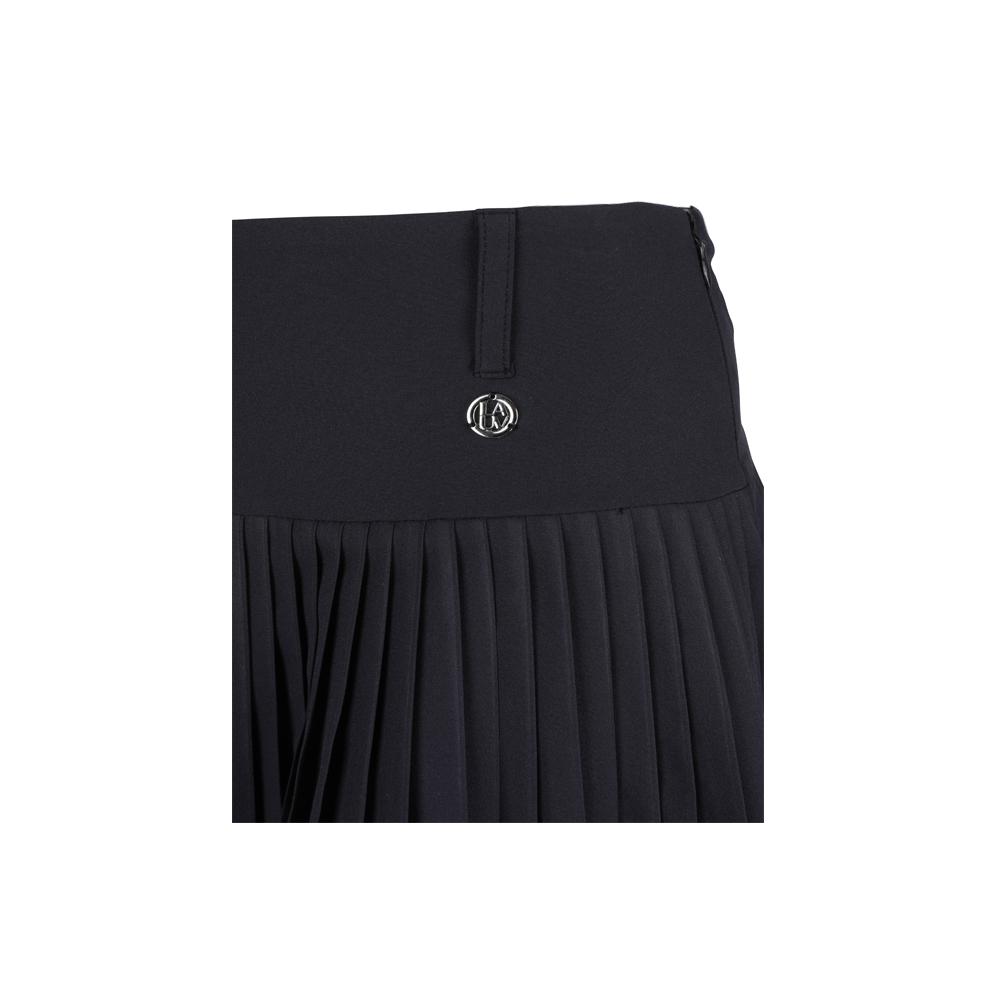 LAUV Flared Pleated Skirt_Navy