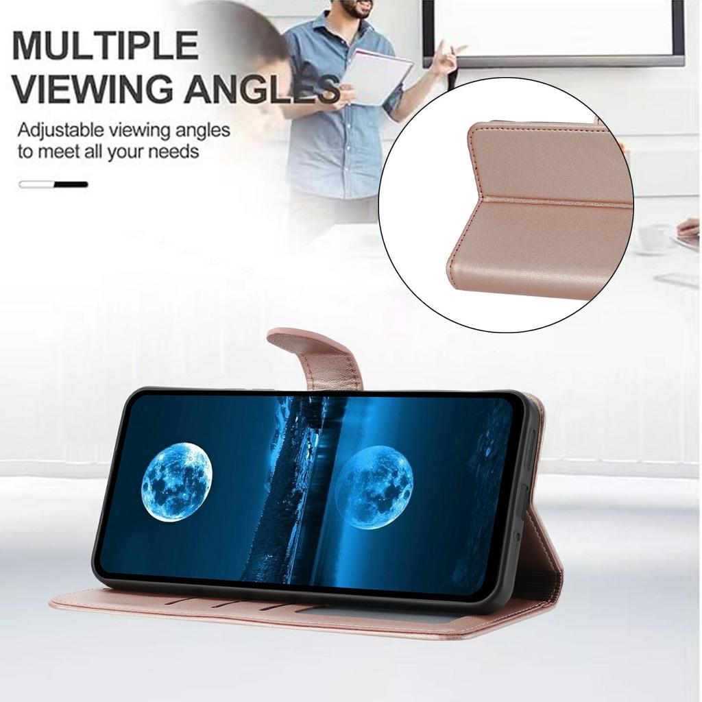 For Samsung Galaxy A06 4G Wallet Phone Case Leather Stand Cover with Strap