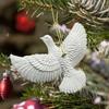 White Dove Ornament Resin Peace Bird Pendant for Christmas Tree & Home Garden Decor Outdoor Hanging Decorations