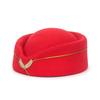 Women's Hat Ceremonial Guard Drum Team Performance Dance Hat Band Uniform Flight Attendant Beret
