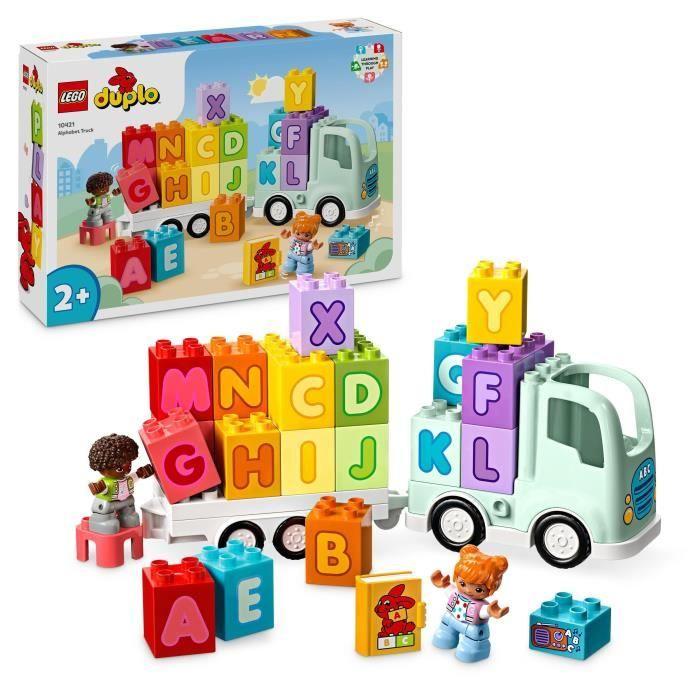 LEGO® 10421 DUPLO Město Náklaďák s abecedou, Vzdělávací hračka s abecedou pro děti od 2 let