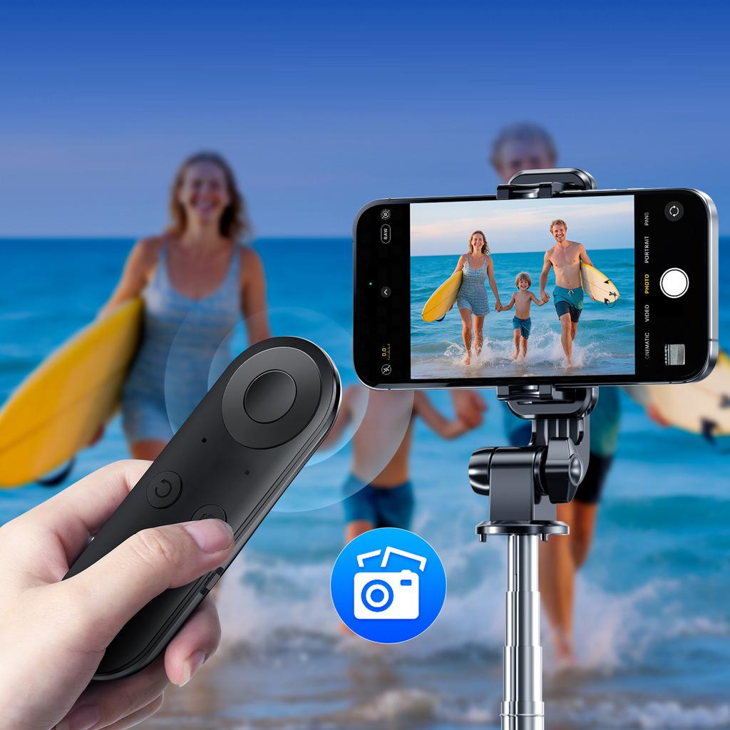 Mini Wireless Remote with Air Mouse Multifunctional Fingertip Selfie Video Page Turner for iPhone iPad Android Tablet