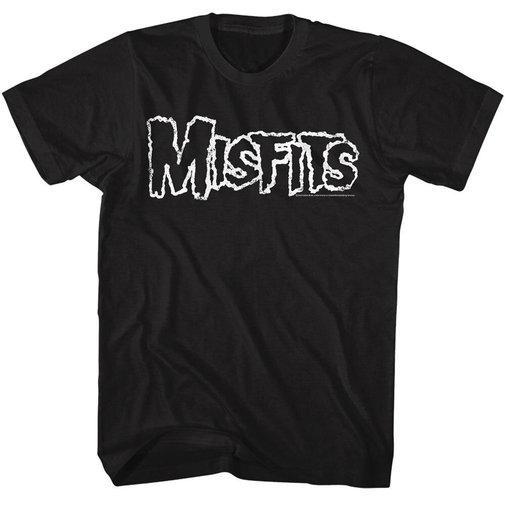 

The Misfits T Shirt Men039;s Punk Rock Music Official Band Logo Merch Black Unisex T-Shirt XL