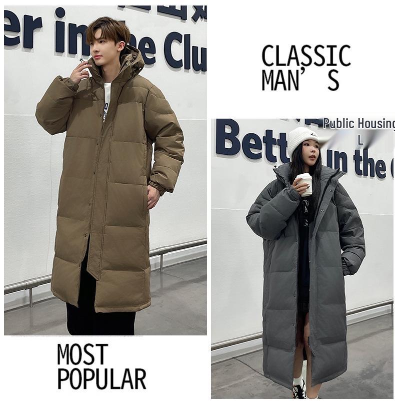 Nouvelle doudoune longue jusqu'au genou Automne/Hiver: Manteau chaud décontracté unisexe