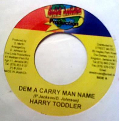 Płyta 7-calowa HARRY TODDLER / RED RAT - Dem A Carry Man Name / High none Fire Links Prod 2004 Jamajka Reggae, Ska & Dub Używana