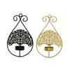Antique Metal Tree Shape Wall Mounted Candle Holder for Living Room and Dining Room Wall Sconce Hanging Candlestick