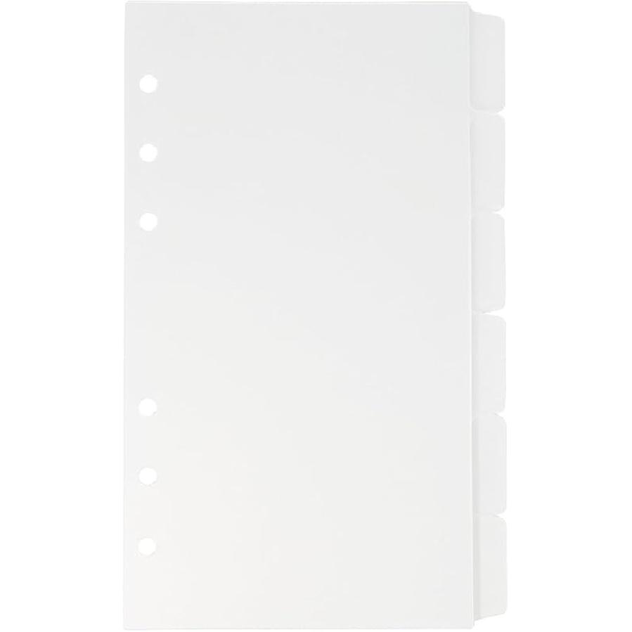 Mogoostry 2 Pack A5 Binder Dividers 6 Tabs Clear Plastic Binder Index Tabs Planner Divider for Round Ring Binder Sheet Protector (Total 12 Dividers)