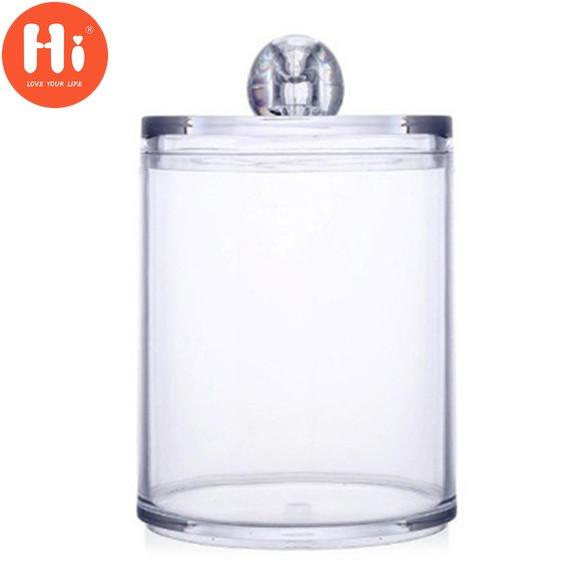 Multifunctional Round Receive Box Makeup Cotton Swab Storage Box Transparent Container Household Products Bathroom Desktop Combined