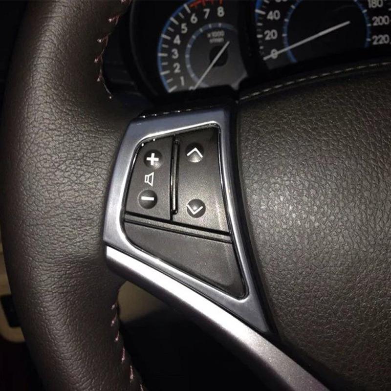 Car ABS Matte Steering Wheel Interior Kit Trim Frame Panel Hood 2pcs For Toyota Vios/Yaris Sedan 2014 2015 2016 2017 2018