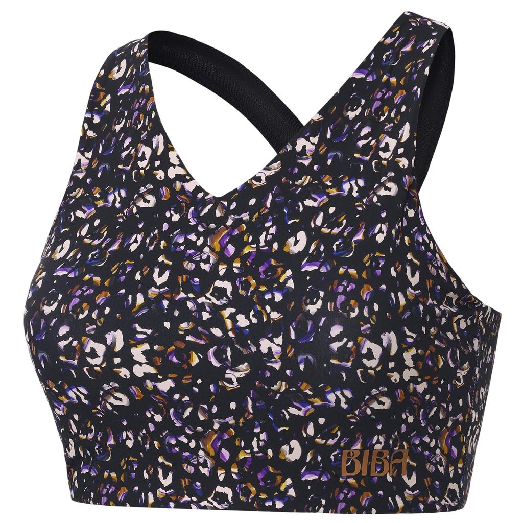 Biba Womens/Ladies Move Leopard Print V Neck Sports Bra