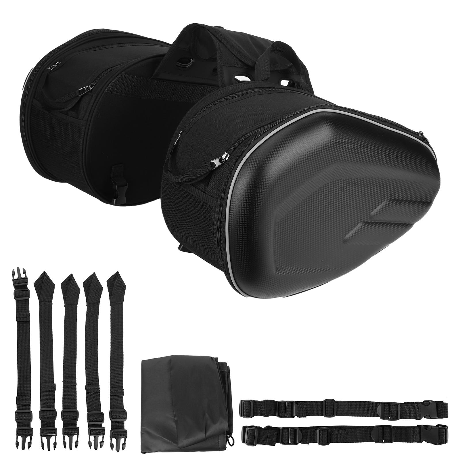 

58L Motorcycle Rear Side Bags Waterproof Moto Side Storage Bag Large Capacity Motorbike Side Helmet Riding Travel Luggage Bags чёрный