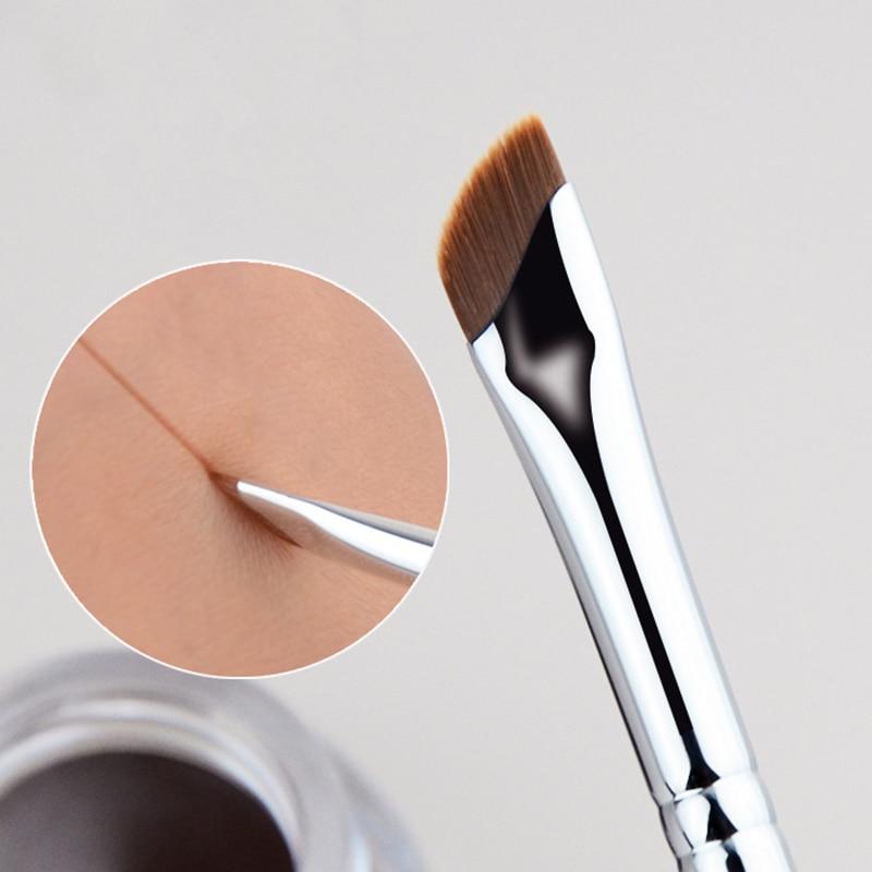 1 Pc New Sickle Eyeliner Brush Knife Edge Makeup Brush Liquid Eyeliner Brush Ultra Thin Fine Oblique Angle Flat Head Eyebrow Brush