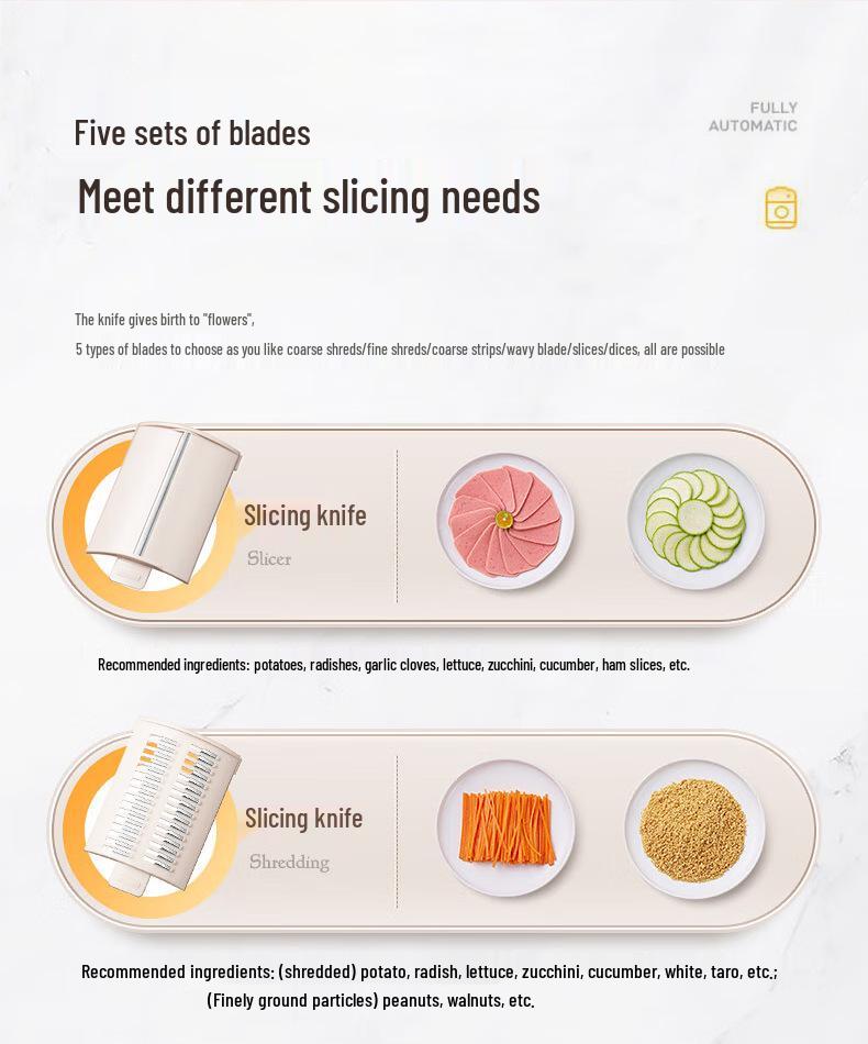 Westco Electric Vegetable Chopper and Slicer - Multifunctional Automatic Potato Shredder